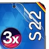 UTECTION 3X Schutzfolie für Samsung Galaxy S22 - Fingerabdruck kompatibel - Premium Folie KEIN Glas - Hüllenfreundlich - Anti Kratzer Displayschutzfolie Ultra Clear - Schutz Displayfolie