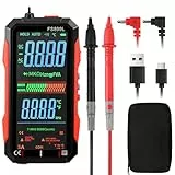 Nastopee Multimeter Digital,6000 Zählungen, LCD-anzeige, Wiederaufladbares Multimeter, Messgeräte Multimeter für NCV Detektor AC/DC Voltage,Widerstand, Kapazitanz, Frequenz,Tests Dioden,Transistoren