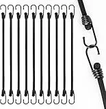 Akicderu Spanngummi mit Haken, Strapazierfähige Expander mit Haken 10 Stück, Robuster Gummispanner mit Haken 60 cm,Vielseitiger Gummibänder mit Haken,Gummispanner für Gepäck, Fracht und Meh