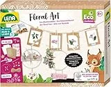 Lena 42835 Eco Floral Art Bastelset ab 8 Jahren - Kreativ Set für Kinder, Wunderschöne Wanddeko-Bilder im Boho-Stil basteln mit Blumen-Motiven, Blumendeko