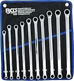 BGS 7239 | Ratschenring- und Ringschlüssel-Satz | extra lang | SW 10-19 mm | 10-tlg.