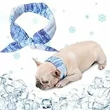 Hjumarayan Kühlhalsband für Hunde, Kontinuierlich Kühlendes Halstuch Stylische Wärmeableitung Bandana Hund Verstellbares Kühlhalsband Hund Geeignet für Kühlhunde im Sommer, L