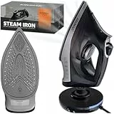 KRUMAD Dampfbügeleisen Kabellos 2600W, Keramiksohle mit 34 Dampflöchern, 330 ml Wassertank, Dampf- & Trockenbügeln, Sprühfunktion, Anti-Kalk, Schnelles Aufheizen für alle Stoffe