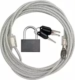 Stahlseil mit Schloss ummantelt 3m x Ø 4mm