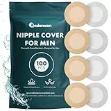 Adamson – 100 Nippelpads Herren (50 Paare) – Brustwarzenabdeckung für Laufen & Sport – Nippel Tape Schweißfest & Unsichtbar – Nippel Aufkleber – 25 Weiß - 25 Beige - PAC2