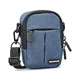 CULLMANN - 90223 - MALAGA Compact 300 Kameratasche für Kompaktkameras, blau - Innenmaße: 70x110x40mm - wasserabweisend durch 450D Rip-Stop Polyester PU-Beschichtung