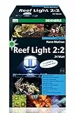 Dennerle Nano Marinus ReefLight, 2:2-24 W, 10.000 Kelvin + Aktinisch Blaues Licht, 100% Mehr Lichtleistung, Verstellbar 90° Vertikal & 360° Horizontal
