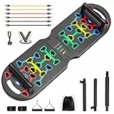 Premium Liegestützbrett Set Liegestützgriffe Push Up Board Verbessertes Konzept 2024 Liegestütze Brett Homeworkout 10 in 1 Push Up Bar Home Gym Liegestütze Fitnessgeräte für Zuhause