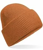 Hatstar Warme Damen Beanie Mütze | Herren Grobstrick Wintermütze | Wollmütze Strickmütze | Unisex für Damen und Herren | Weich und Dick (Pumpkin)