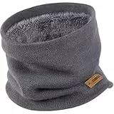 OOPOR Loop Schal Herren Winter Schlauchschal - Verdickte Fleece Futter Halswärmer Thermo Halsschlauch Strick Nackenwärmer Warm Halstuch für Outdoor Motorrad Fahrrad Ski Unisex Winterschal