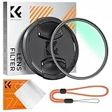 K&F CONCEPT UV Filter 62mm mit Objektivdeckel,Reinigungstuch,Schutzfilter mit 18 Schichten Nanobeschichtungen (Nano Klear)