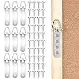 10 Set Bildaufhänger, Bildaufhänger für Schwere Bilder, Bilderrahmen Aufhänger, Aufhänger für Bilder mit Schrauben für Rahmen, Kunstwerke und Fotos