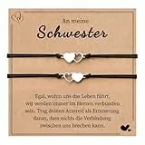 VU100 Schwester Geschenk Schwester Armband Geschenk Schwester Geburtstag Große Schwester Weihnachten Geschenke für Freunde Mädchen