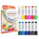 YPLUS Tempera Malstifte - Farbintensive Wachsmalstifte und Malsitfte im Set, Perfektes Spielzeug für Kinder - Kreatives Zeichnen leicht gemacht - 12 Farben