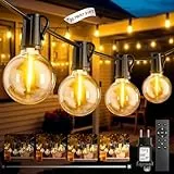 LED Lichterkette Außen, 20.7M/67.91FT Outdoor Lichterkette mit Timer, 30+1 G40 Lichterketten Glühbirnen Dimmbar, IP44 Wasserdicht Garten Beleuchtung Balkon Lichterketten für Außen Innen Dekoration