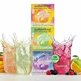 waterdrop® Wildberry, Paradise & Evergreen Fusion – 36 Waterdrop Würfel – Zuckerfreier Durstlöscher & Alternative zu Getränkesirup und Geschmackspulver – Geschmack für Wasser ohne Zucker - vegan