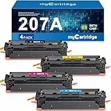 MYCARTRIDGE 207A Toner ( MIT CHIP ) Ersatz für HP 207A 207X kompatible für hp Color Laserjet pro MFP m283fdw m255dw m282nw W2210A W2211A W2212A W2213A Schwarz Cyan Gelb Magenta 4-Pack