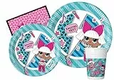 Ciao Y4954 L.O.L. Surprise Party Tableware Set, Einzeln, Blue, Pink, 8 people