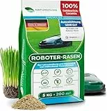 Rasensamen schnellkeimend 5kg – Mähroboter Rasensamen TEST SEHR GUT – Nachsaat Grassamen Made in Germany – Roboter Rasensaat schnellkeimend mit Natureflow