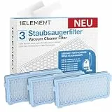 3 Filter für Miele Staubsauger [Compact C1 & C2, Complete C2 & C3, S8340] – 3 HEPA Filter und 3 Motorfilter für Allergiker gegen Feinstaub und Gerüche [S4000, S5000, S6000 & S8000 Series]