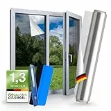 WindowShield® – UV Sonnenschutzfolie für Fenster Innen & Außen – Blickdichte Fensterfolie als Sonnenschutz Folie – Selbstklebende Hitzeschutzfolie für Fenster Außen & Innen für Sommer – 30 x 200 cm