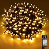Lichterkette AußEn, 10 M 100 Leds Lichterkette Weihnachtsbaum, Lichterkette Outdoor Warmweiß Mit Memory-Funktion und 8 Beleuchtungsmodi geeignet für die Weihnachtsdekoration im Innen- und Außenbereich