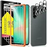 Milomdoi 3 Stück Schutzfolie für Samsung Galaxy A56 5G für Panzerglas Zubehör Panzerfolie Displayschutz mit 3 Stück Kameraschutz,Voller Bildschirm Glas