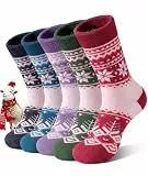 SIMIYA Merino Wandersocken Damen 5 Paar Merino Socken Thermosocken Wollsocken Wintersocken Warme Merinowolle Atmungsaktiv Sportsocken Trekkingsocken Outdoor Arbeitssocken