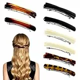 Nogeqi 8 Stück Französisch Haarspangen Damen Dünnes Haar 6.5cm Französische Haarspange Automatischer French Barrette Hair Clip Vintage für Frauen Mädchen