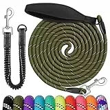 Aystkniet Bungee Schleppleine für Hunde 3M 5M 9M 10M 15M 20M 30M, Schockabsorbierende Hundeleine mit Gepolstertem Griff Reflektierende Fäden Abschließbarer Haken für mittlere große Hund