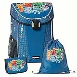 SKANDO BAGS NINJAGO Easy Light Schulranzen-Set - Kinderfreundliches Design mit geräumigem Rucksack, Fach für Lunchbox und reflektierenden Elementen, Family
