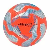 uhlsport Player Fußball Fussball Ball für Erwachsene - Größe 5, Fluo rot/Silber/Cyan