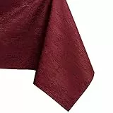 AmeliaHome 80x80 cm Tischdecke Tischtuch Tafeldecke Fleckschutz Lotuseffekt Abwaschbar Wasserabweisend Ornament Bordeaux Vesta
