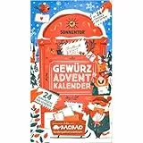 Sonnentor Bio Gewürz Adventskalender 2025, 24 Gewürze & Gewürzmischungen, Vegan, Mit Rezepten & Motiven