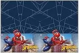 Procos 93866 - Tischdecke Spiderman Crime Fighter, Größe 120 x 180 cm, Plastik, abwischbar, Geburtstag, Mottoparty