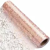 AIEX Tischläufer, Rolle für Tisch, 40,9 cm x 11 cm, Rosa, Gold, Tischläufer, Fanon, Geburtstag, Hochzeit, Valentinstag, Geburtstag, Babyparty, Weihnachten