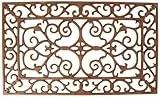 Esschert Design Schmutzfangmatte, Fußmatte in antik aus rötlichem Gusseisen, rechteckig, ca. 58 cm x 34 cm