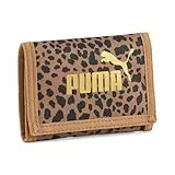 PUMA Jugendliche Und Erwachsene Phase Portemonnaie mit Allover-Print OneSize, Melted Caramel Leopard Aop Brown