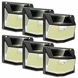 TECKNET Solarlampen für Außen mit Bewegungsmelder [6 Stück] 248 LED Solarleuchten Lampe 3 Modi 300° IP66 Wasserdichte Solar Lampe Outdoor Wandleuchte für Garten Wand Post Pathway Garage