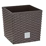 32 -Liter -Zeit -Topf mit Eimer zu pflanzen in Anthrazitfarbe 32 x 32 x 32,5 cm.