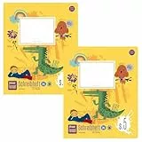 Formati Schreibheft S.5 Quart 20 Blatt liniert, 2 Stück, aufbauende Lineatur für Schreiben in der Grundschule, aus 100% Recyclingpapier