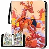 Sammelalbum für Pokemon Karten, Sammelalbum Groß 900 Karten, 50 Seiten Tragbar Wasserdicht PU Sammelkarten Album