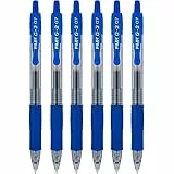 Pilot G2 07 blau fein Retractable Gel Ink Pen Tintenroller 0,7 mm Feder Spitze 0,39 mm Line Breite nachfüllbar bl-g2–7 (6er Pack, blau)