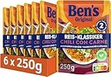 BEN'S ORIGINAL™ Fertiggericht Chili con Carne mit Hackfleisch & Gemüse 6 x 250g