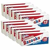 Bazooka Original and Blue Razz Bubble Gum, 10 Count (Pack of 12) by Bazooka
