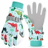 CYCLESPEED Handschuhe Kinder Winddicht Winterhandschuhe Warm Skihandschuhe Wasserdicht Kinder Handschuhe für 4-12 Jahre Mädchen Jungen Fahrradhandschuhe Kinder Outdoor Snowboarding