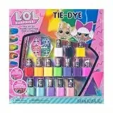 L.O.L Überraschung! 19 Stück Krawatte-Dye Nail Art Set 15 helle lebendige undurchsichtige schimmernde nicht giftige Nagellack Krawatte-Dye Zubehör Alter 5+ Schlummerparteien von Townley Girl