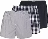 Calvin Klein Herren 3er Pack Boxershorts Lang, Mehrfarbig (Tide/Morgan Plaid/Montague Stripe), M