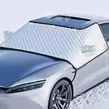 Maxee Frontscheibenabdeckung Winter, Windschutzscheibenabdeckung Auto 8 Magnet, Scheibenabdeckung Fixierung Faltbare Abdeckung Auto Frontscheibe Für Die Gegen, Schnee, EIS, Frost, UV