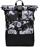 Ela Mo’s Rucksack Damen | Schön und Durchdacht | für Uni Reisen Freizeit Job | mit Laptopfach & Anti Diebstahl Tasche | Nightrose